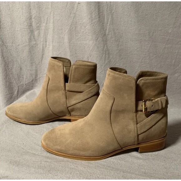 Michael Kors Shoes - Michael Michael Kors Womens Size 9 1/2 Ankle Boots Leather Buckle Block Heel